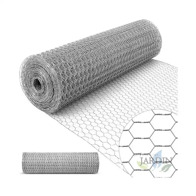 Malla de Alambre 0,50 x 10 m cuadros 41mm | Malla Metálica Galvanizada | Malla para Animales | Malla Acero inoxidable hexagonal Súper Precio