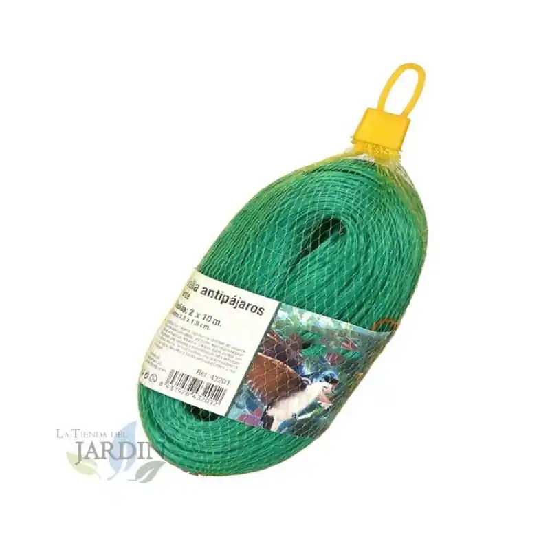 Ordenar Ahora Mismo Malla antipájaros verde, 2x10 m, cuadros 1,8 cm, protección eficiente contra aves en huertos y jardines