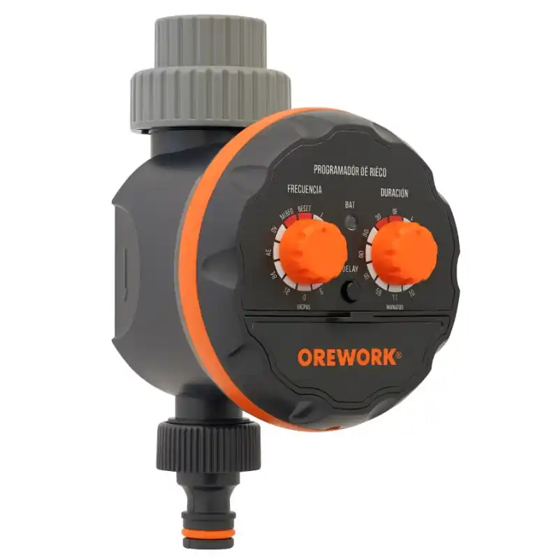 Precio De Fábrica Programador de Riego Orework Presión Cero | 2 Botones Giratorios | Ideal para Goteo, Jardines y Huertos