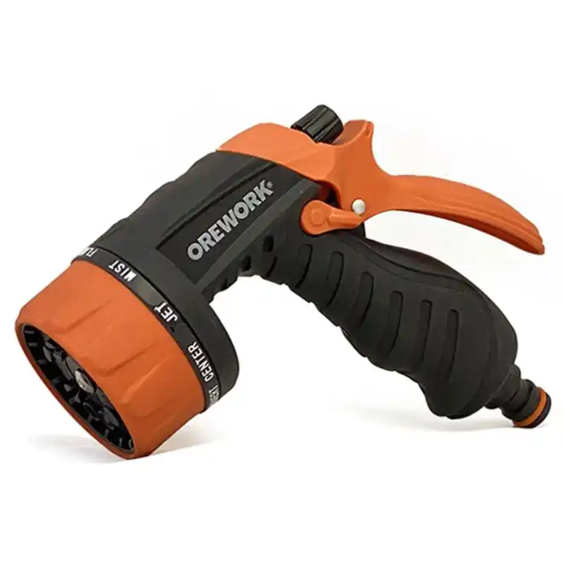 Pistola de Riego Multifunción Orework 8 Modos | Boquilla de Latón y Mango Ergonómico para Jardín Lujoso
