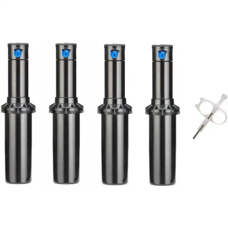 Pack 4 Aspersores de Riego Hunter PGP-04 3/4'' | Alcance 6,4 a 15,8 metros | Aspersor de Turbina PGP Ultra + Llave Alta Calidad