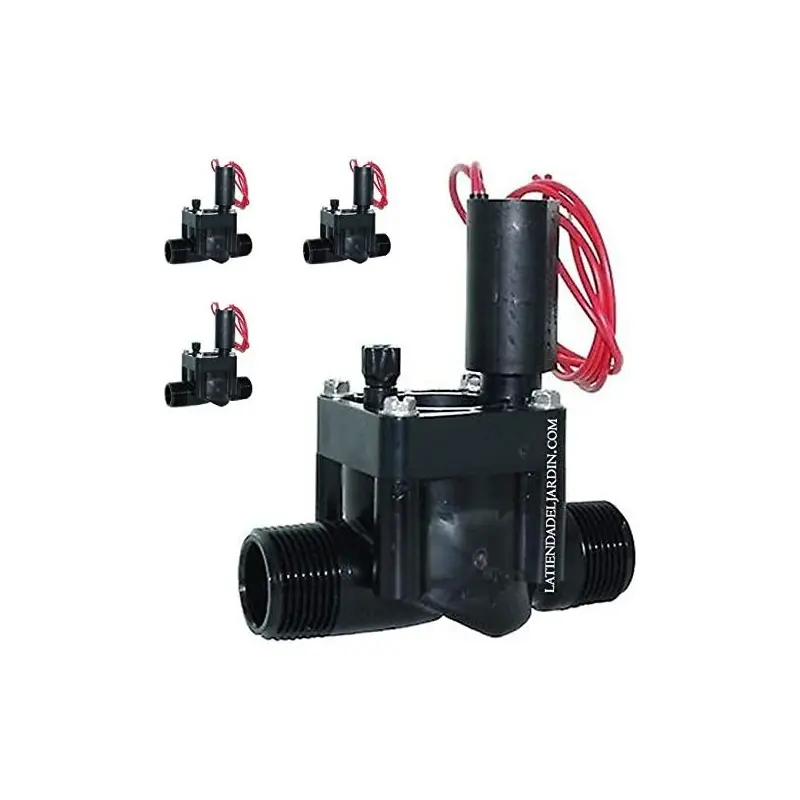 Original Pack 4 Electroválvulas de riego 1'' PGV-100-MM Hunter 24V, rosca macho. Funciona con programadores eléctricos