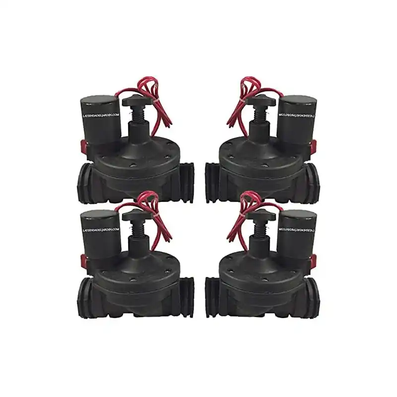 Pack 4 Electrovalvula de riego 3/4'' 24V Suinga con regulador de caudal | Funciona con Programadores de Riego electricos A Buen Precio