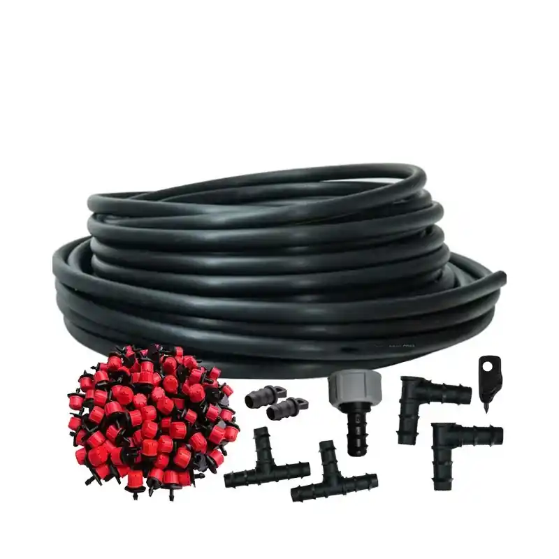 Sistema Riego por goteo jardin 25 metros. Incluye tubo 16mm + 25 goteros + accesorios de instalación Promoción