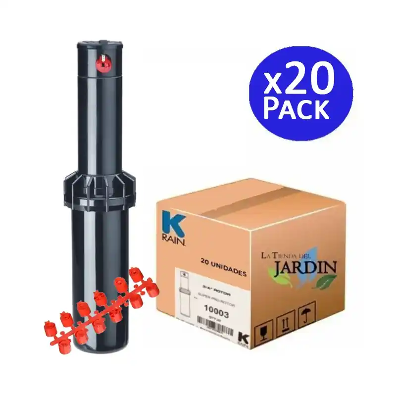Pack 20 Aspersor de riego KRain RPS75 3/4'' | Alcance 6,7 a 15,5 m | Aspersor ajustable profesional Compra Ahora