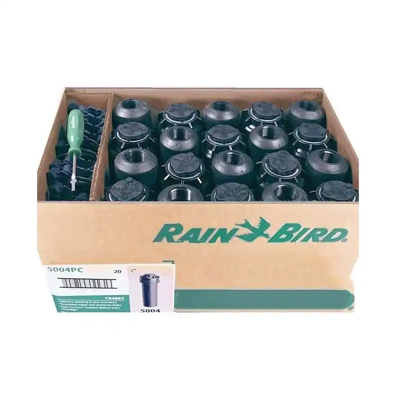 Pack 20 Aspersor de Riego Rain Bird 5004-PC 3/4'' | Alcance 7,60 a 15,20 m | Aspersor de Turbina ajustable 5000 5004 Rain Bird Compra Hoy
