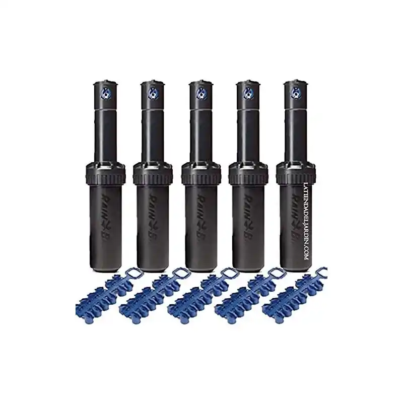 Tendencia Pack 5 Aspersor de Riego Rain Bird 5004-PLUS 3/4'' | Alcance 7,6 a 15,2 m | Aspersor Turbina ajustable 5000 5004 Plus Rain Bird
