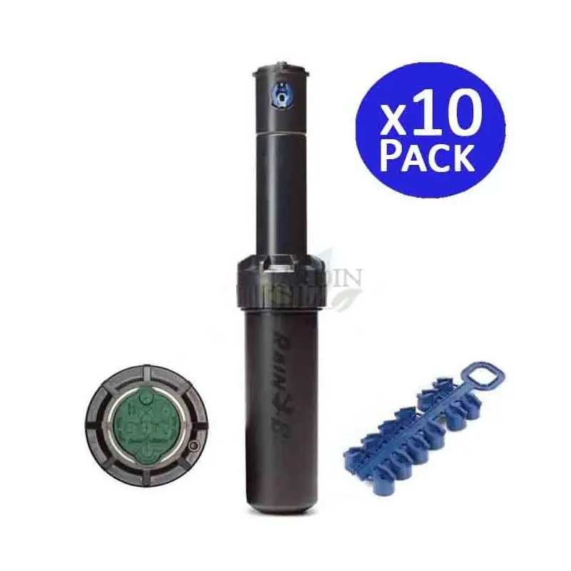 Mayoreo Pack 10 Aspersor de Riego Rain Bird 5004-PLUS 3/4'' | Alcance 7,6 a 15,2 m | Aspersor Turbina ajustable 5000 5004 Plus Rain Bird